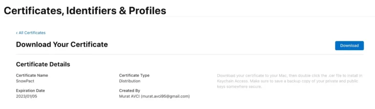 download certificate